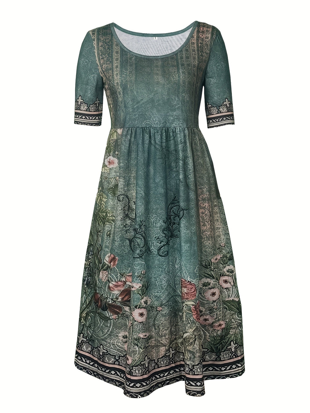Jeeni - Vestido de Manga Curta Com Estampado Floral