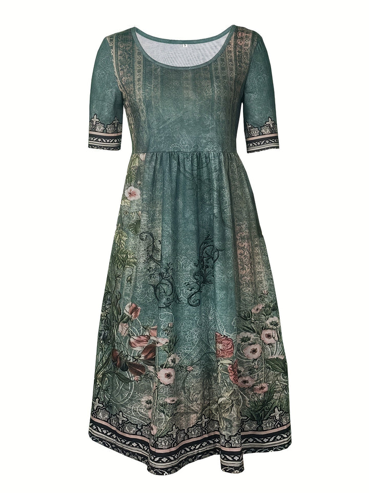 Jeeni - Vestido de Manga Curta Com Estampado Floral