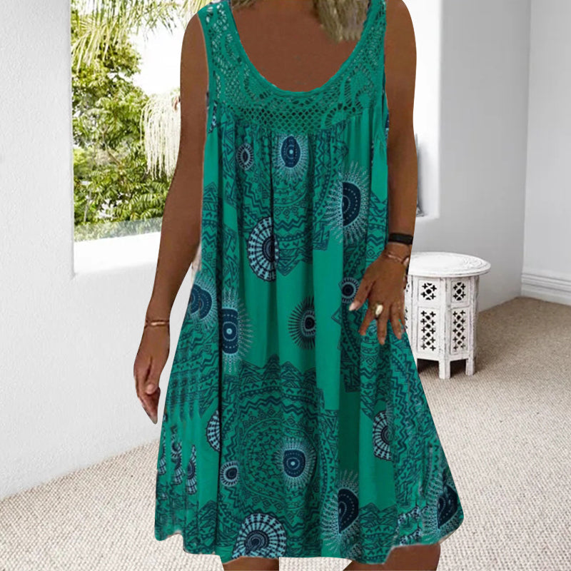 Paduch - Vestido casual de Verão sem Mangas com Estampado