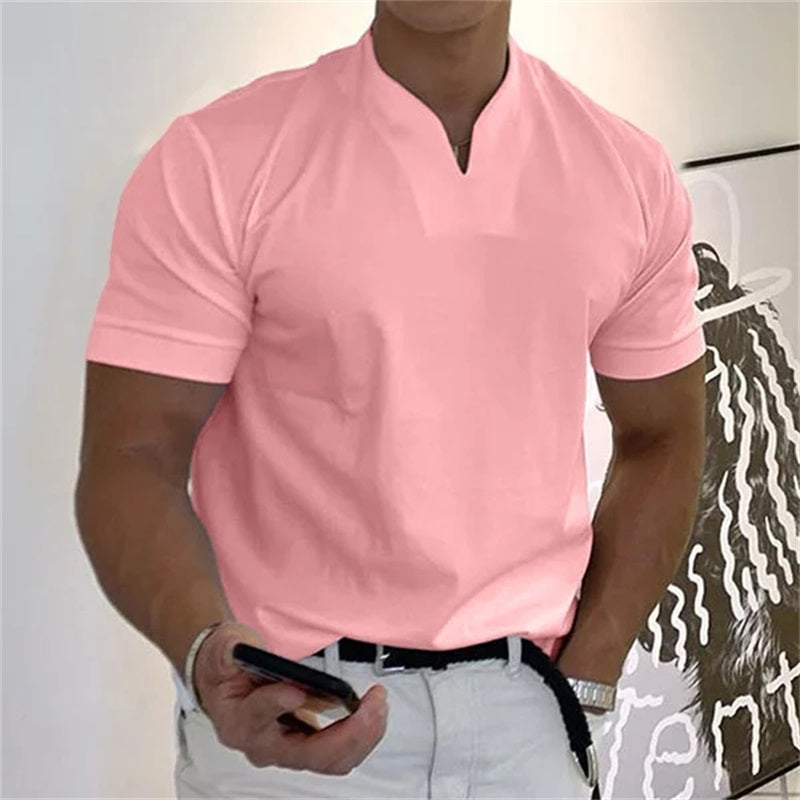 Neven - T-Camisa De Manga Curta Com Decote Em V