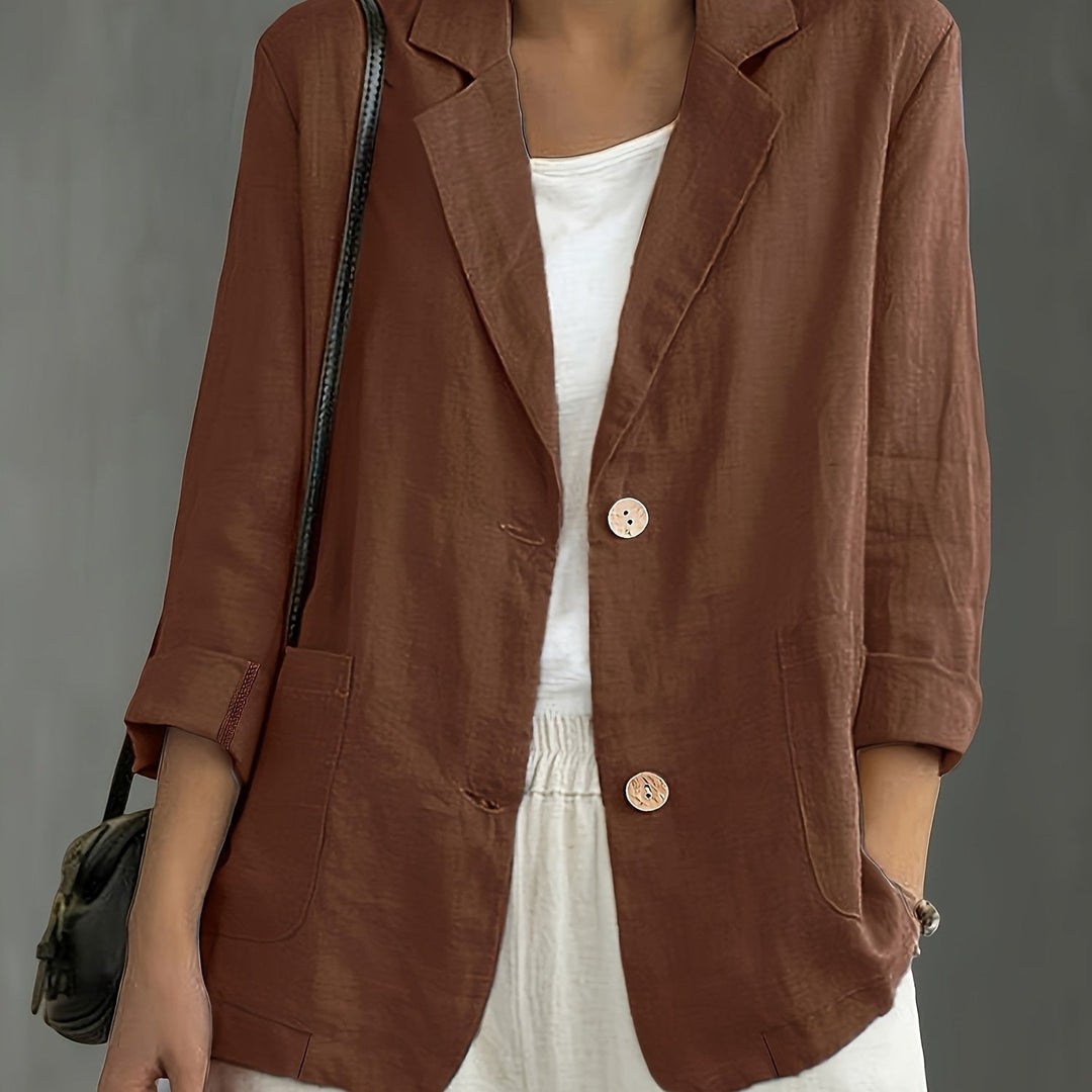 Jayde - Blazer Elegante Em Algodão