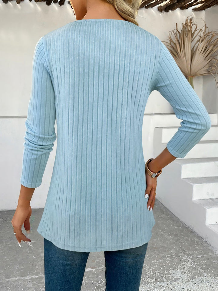 Lizeth - Camiseta De Manga Comprida Com Gola Redonda