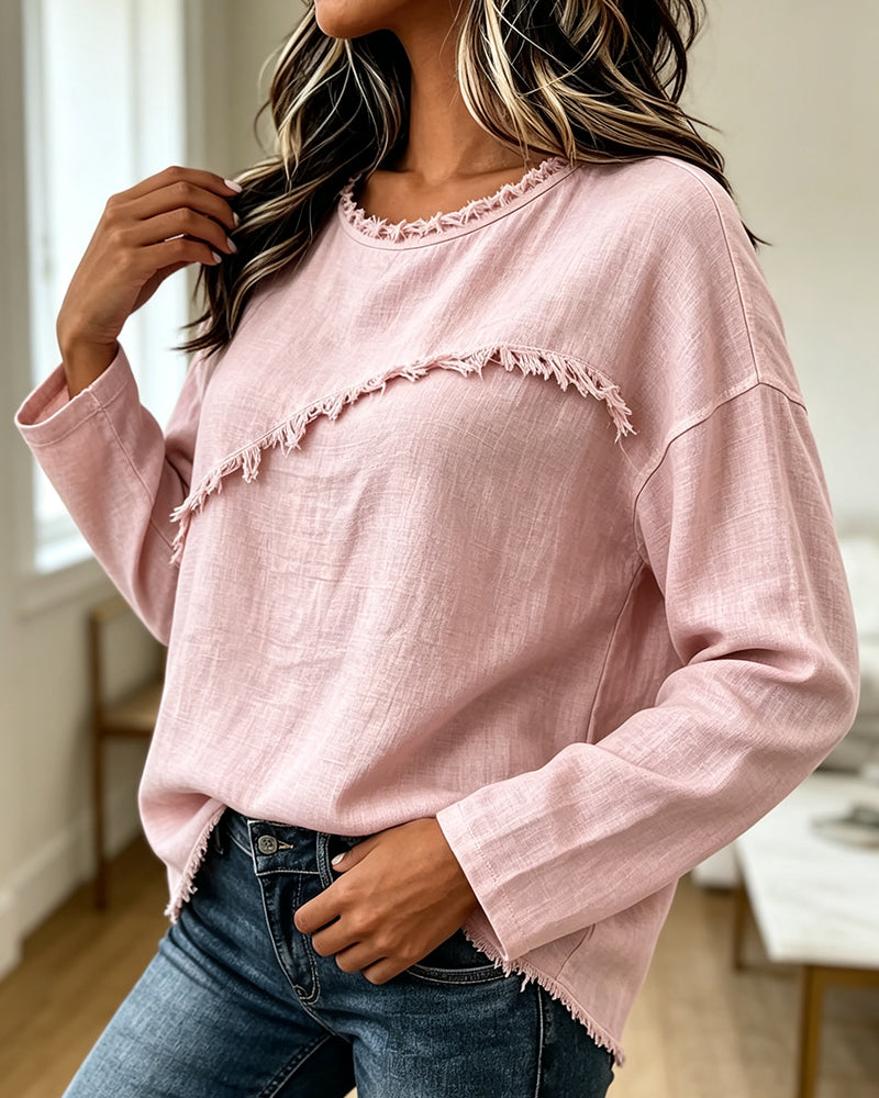 Myrtle - Blusa Com Decote Redondo Assimétrico
