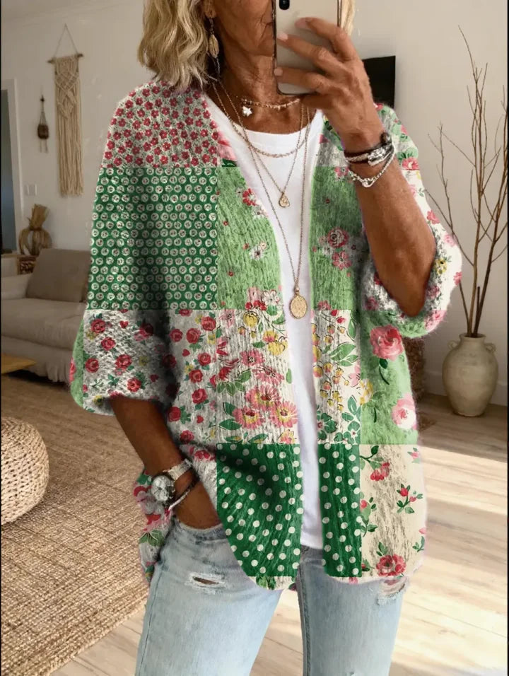 Stevena - Camisola Com Padrão Floral Elegante