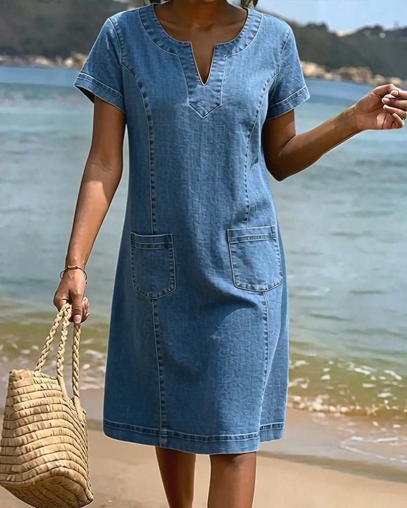 Kailee - Vestido De Manga Curta Com Bolsos