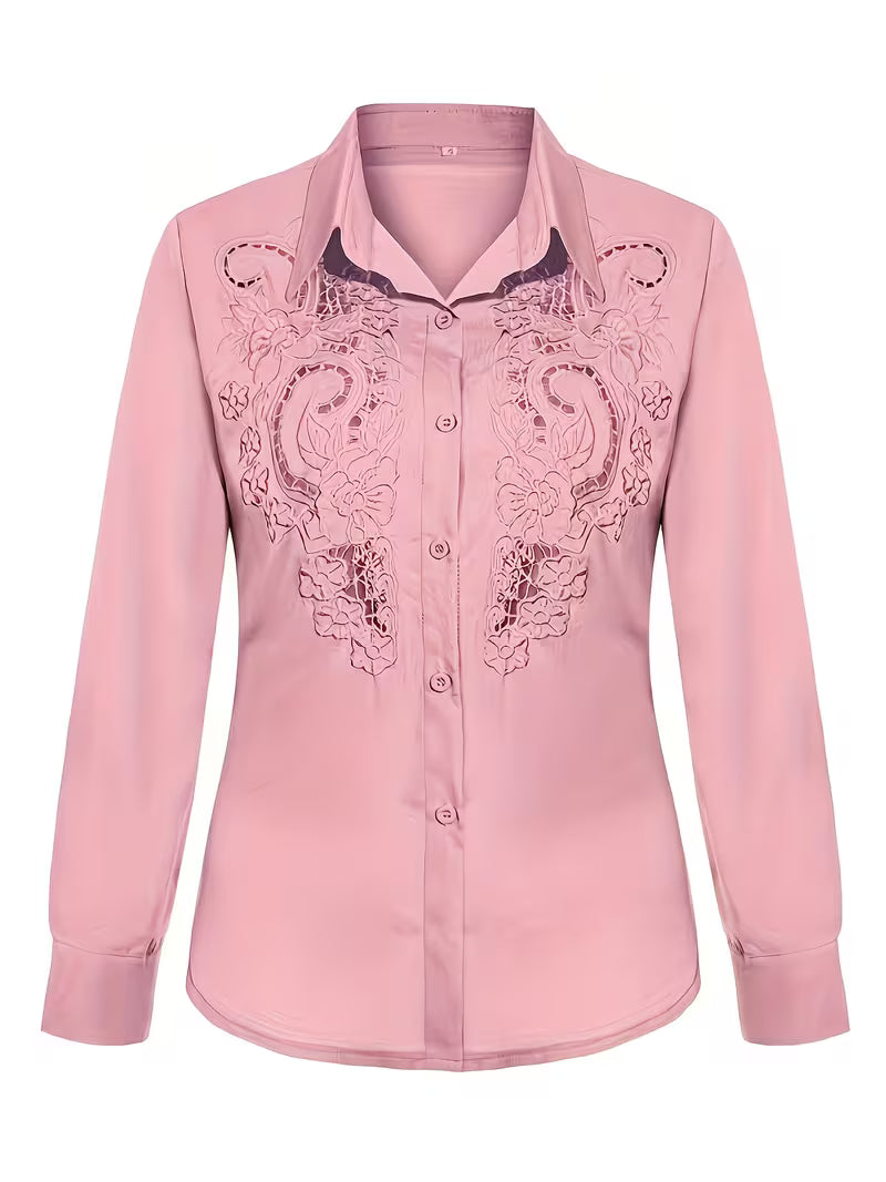 Jorunn - Blusa De Manga Comprida Com Recortes Bordados