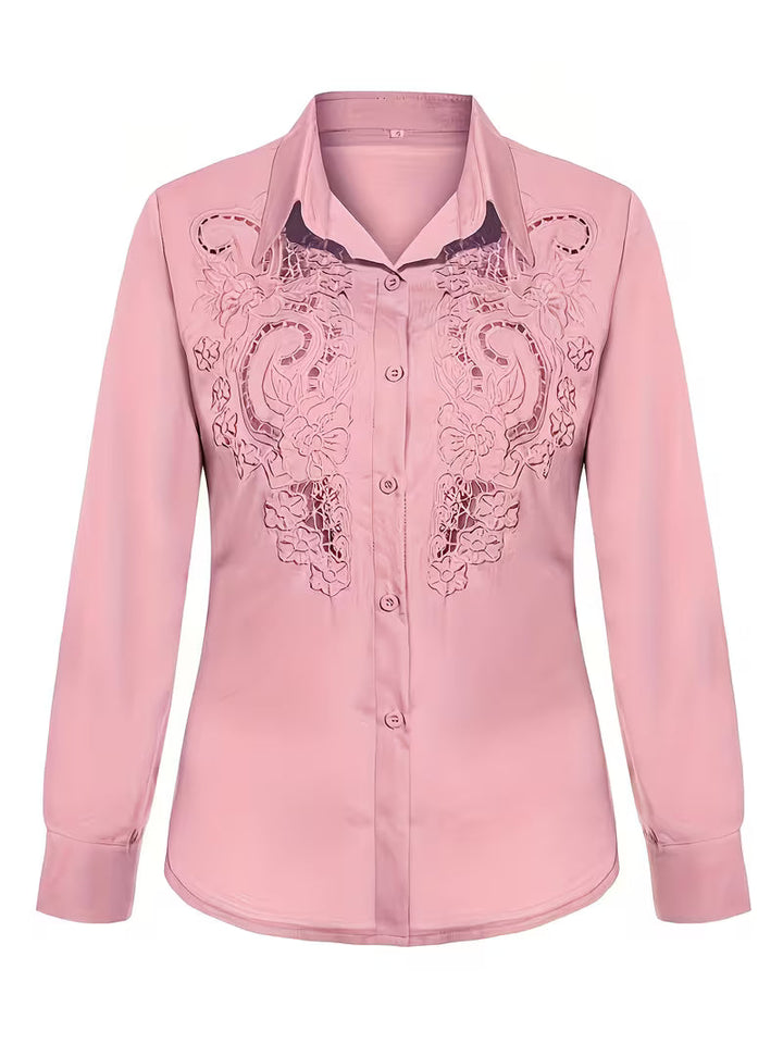Jorunn - Blusa De Manga Comprida Com Recortes Bordados