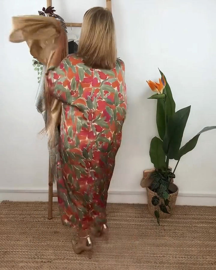 Shilisa - Vestido Com Decote Em V e Padrão Trançado