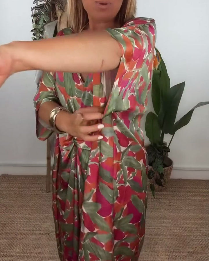 Shilisa - Vestido Com Decote Em V e Padrão Trançado