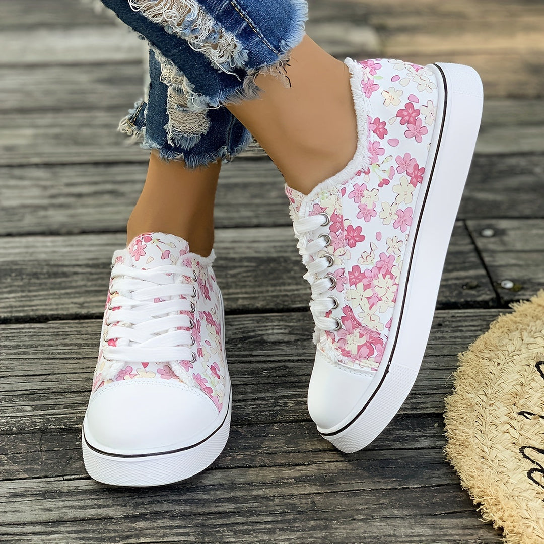 Bristy - Sapatos Com Atacadores e Estampado Floral