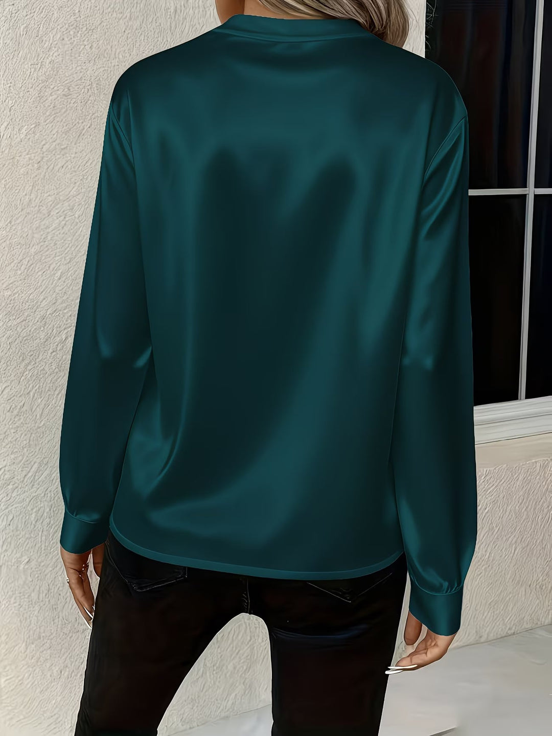 Ronika - Blusa De Manga Comprida Com Decote em V