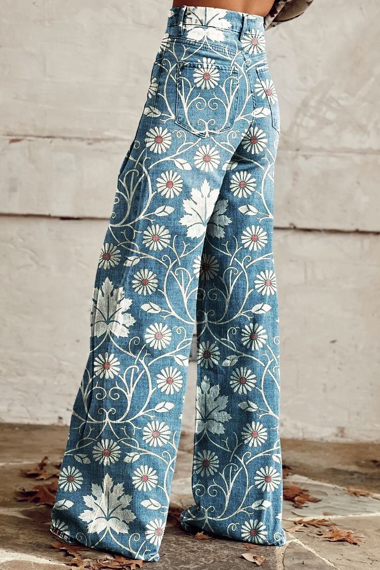 Mailin - Calças Largas Com Estampado