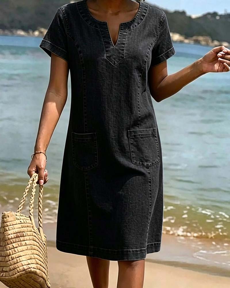 Kailee - Vestido De Manga Curta Com Bolsos