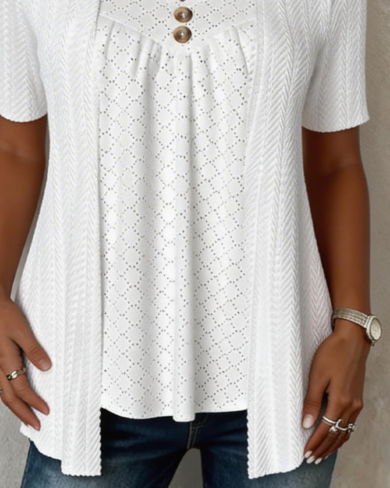 Shilina - Blusa De Patchwork Com Recortes Quadrados