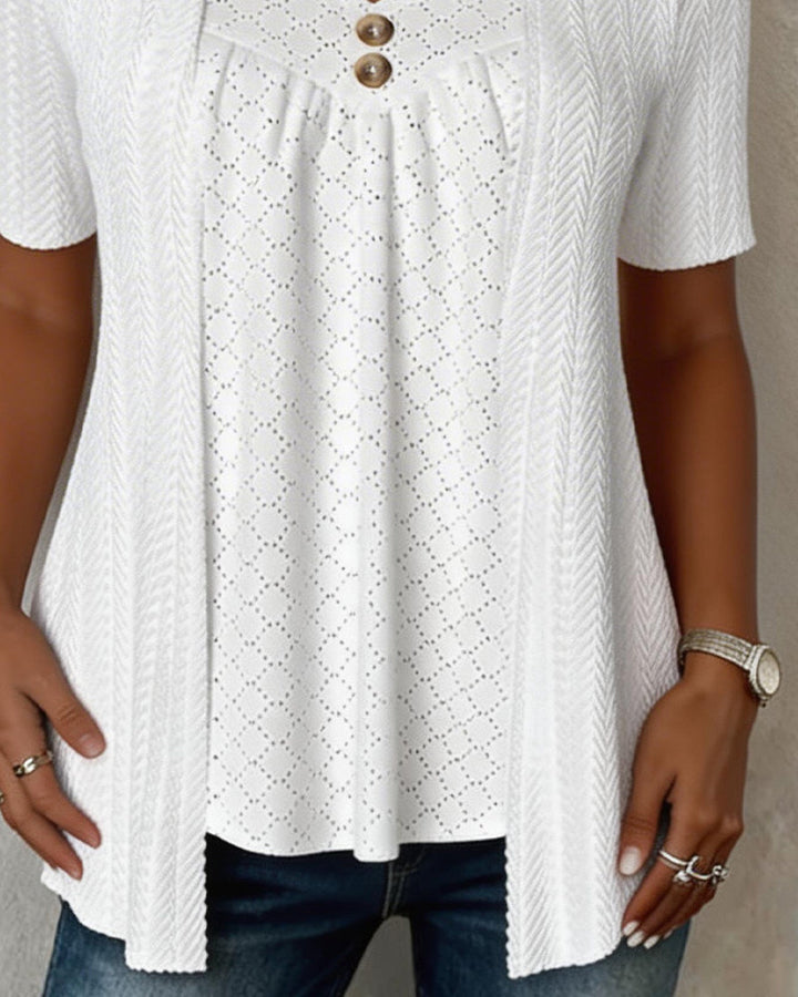 Shilina - Blusa De Patchwork Com Recortes Quadrados