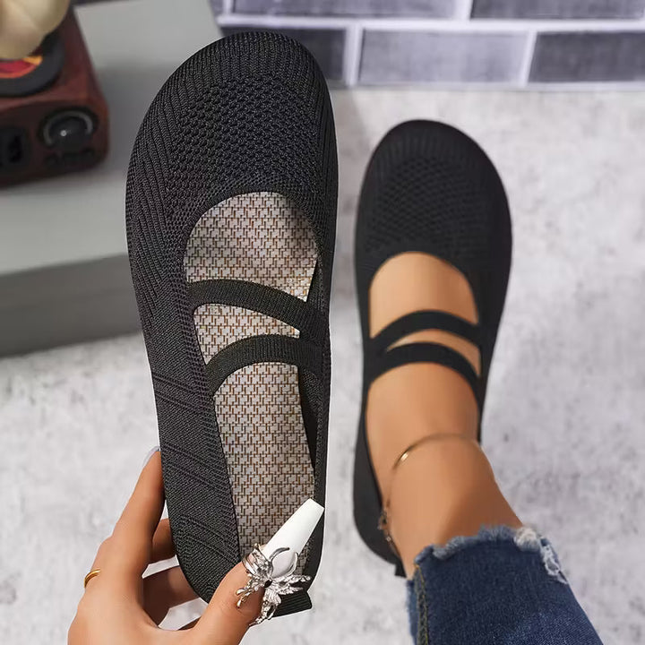 Kethryn - Sapatos Mary Jane de Malha Sem Atacadores
