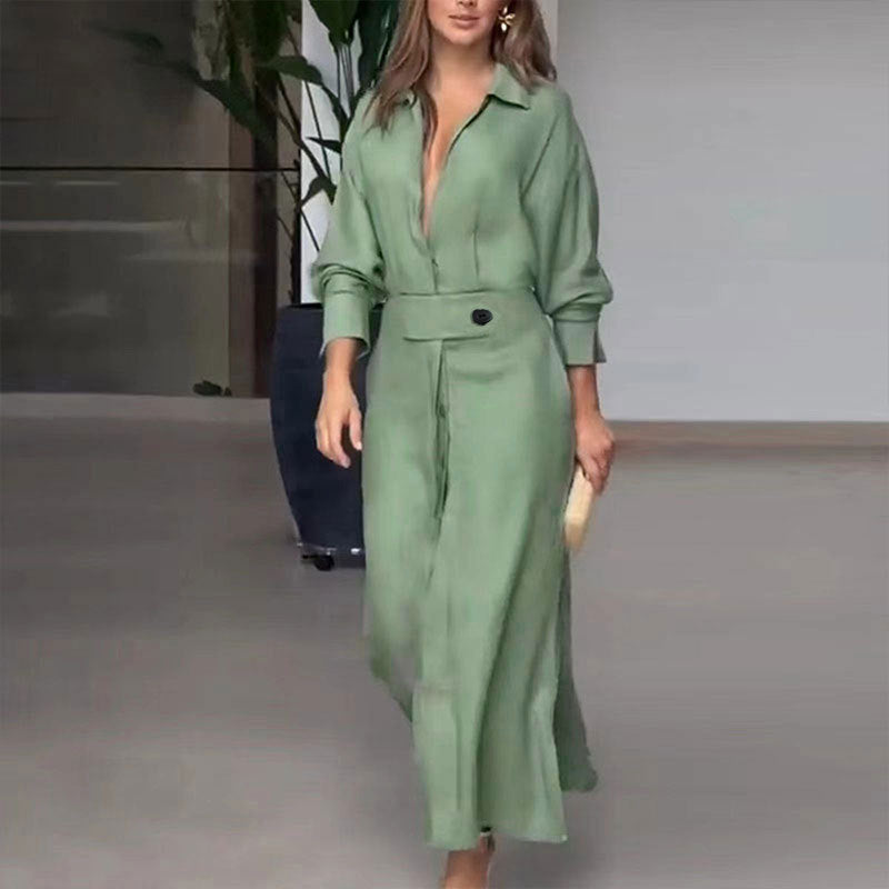 Binalee - Vestido Midi de Manga Comprida