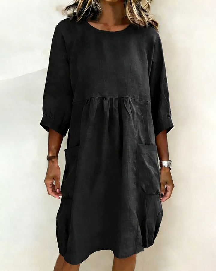 Maleesha - Vestido Elegante Com Mangas largas