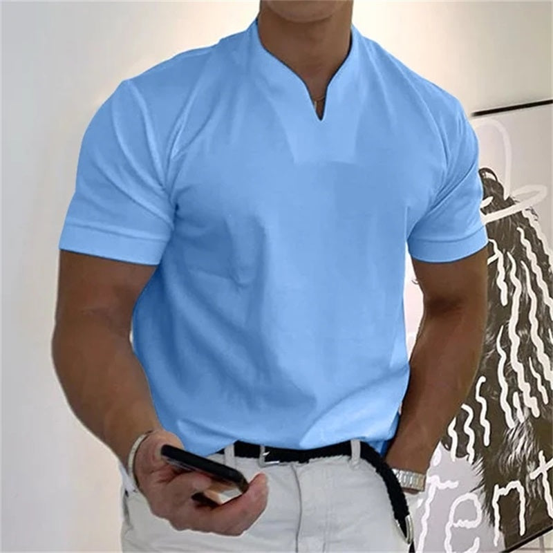 Neven - T-Camisa De Manga Curta Com Decote Em V
