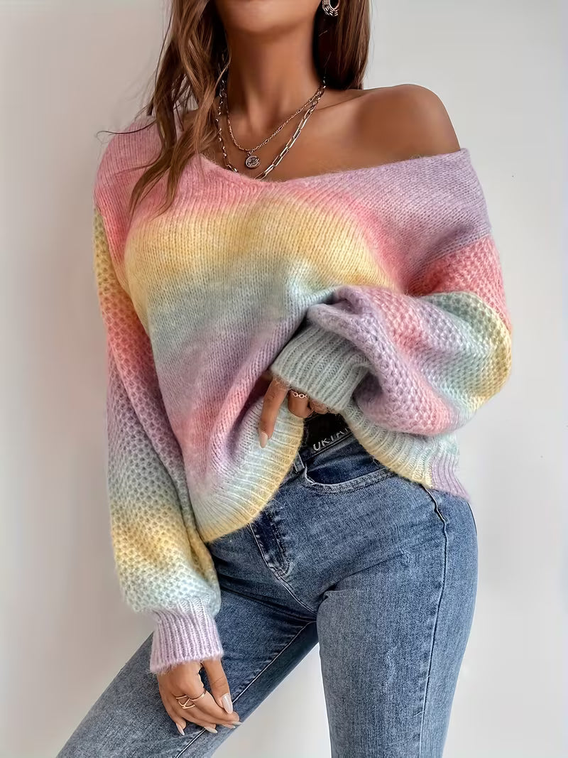 Errin - Camisola De Malha Com Cores Em Degradê