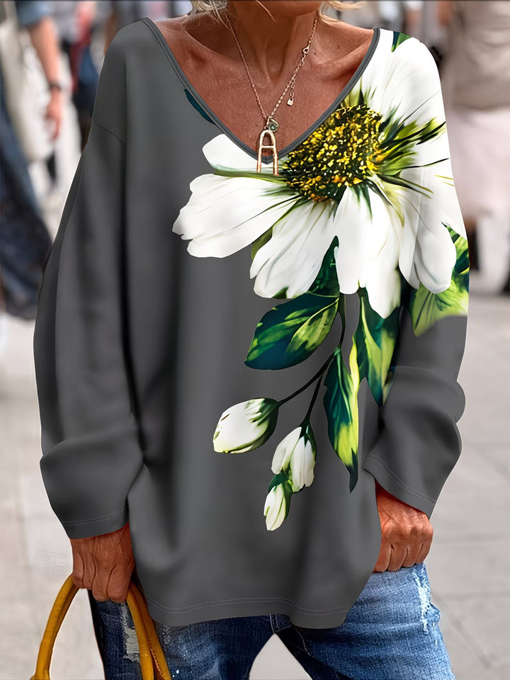 Daphna - Camiseta Com Estampado Floral Oversized