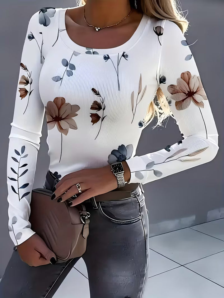 Rabiye - Top Com Estampado Floral E Decote Quadrado