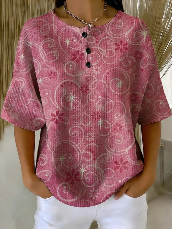 Elouise - Blusa Com Estampado Floral e Botões