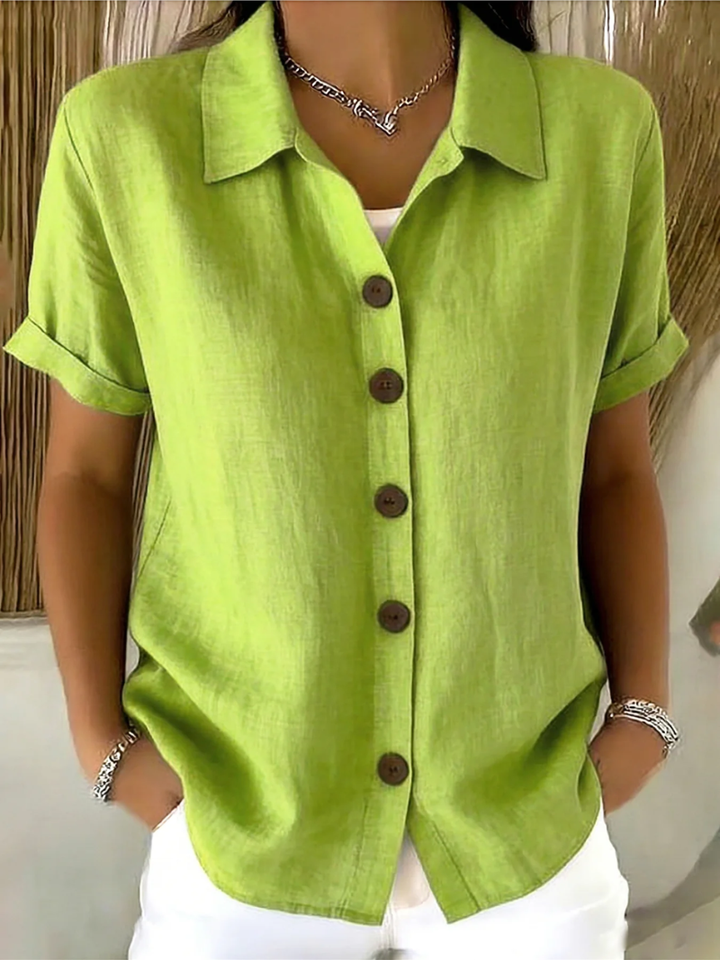 Sachini - Blusa de Manga Curta Com Botões