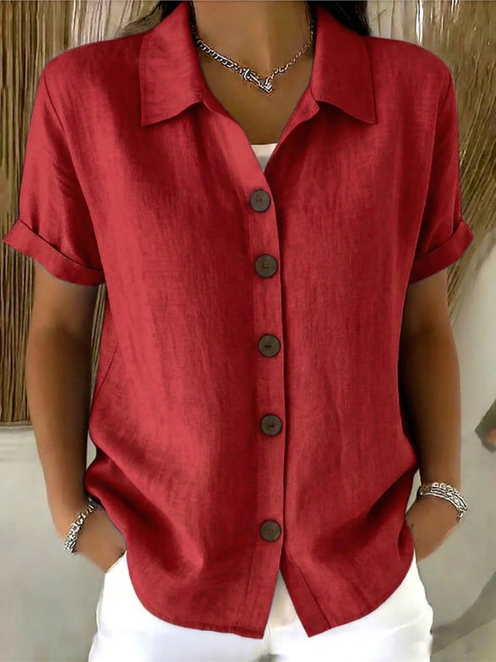 Sachini - Blusa de Manga Curta Com Botões