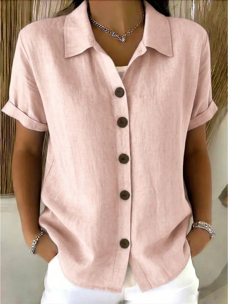 Sachini - Blusa de Manga Curta Com Botões