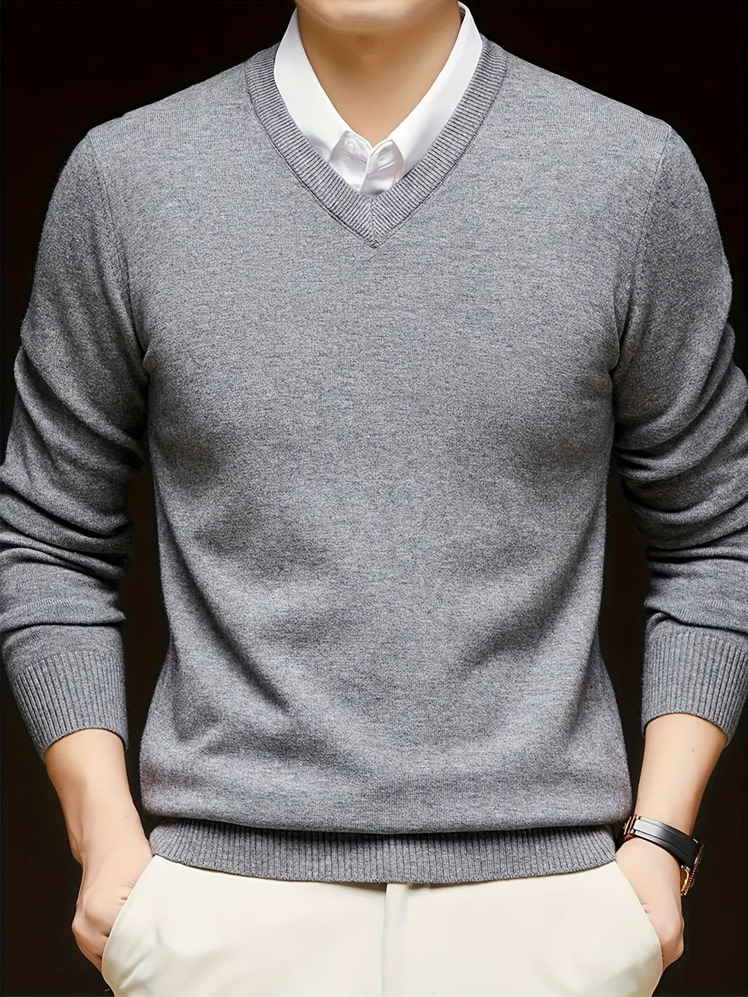 Dionysis - Camisola de Malha Com Decote em V «Cross Border»