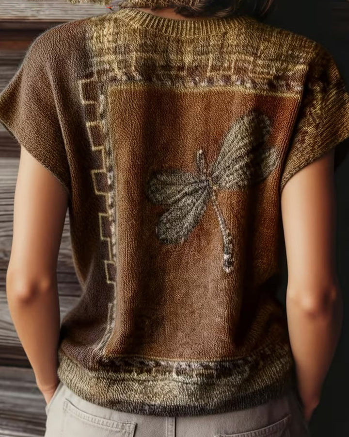 Dyniza - Camisola De Malha Com Estampado De Libélula