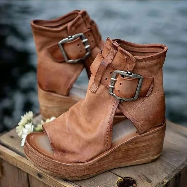 Niasya - Botas De Salto Alto Com Tira e Fivela