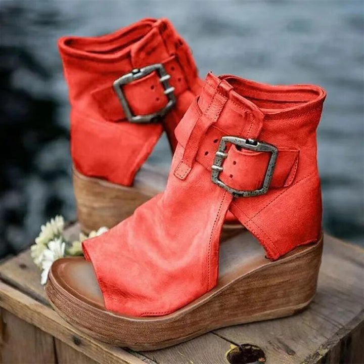 Niasya - Botas De Salto Alto Com Tira e Fivela