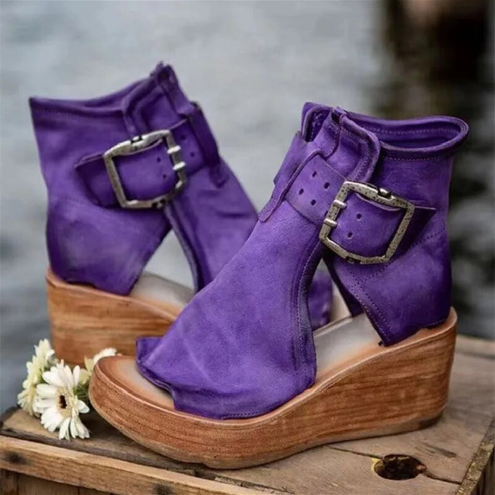 Niasya - Botas De Salto Alto Com Tira e Fivela