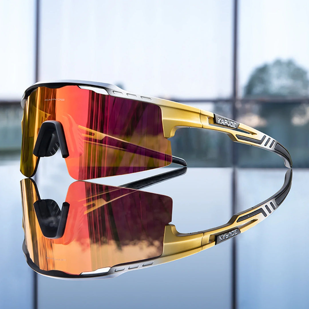 Aerovex - Óculos De Sol De Ciclismo Envolventes Com Lentes Espelhadas