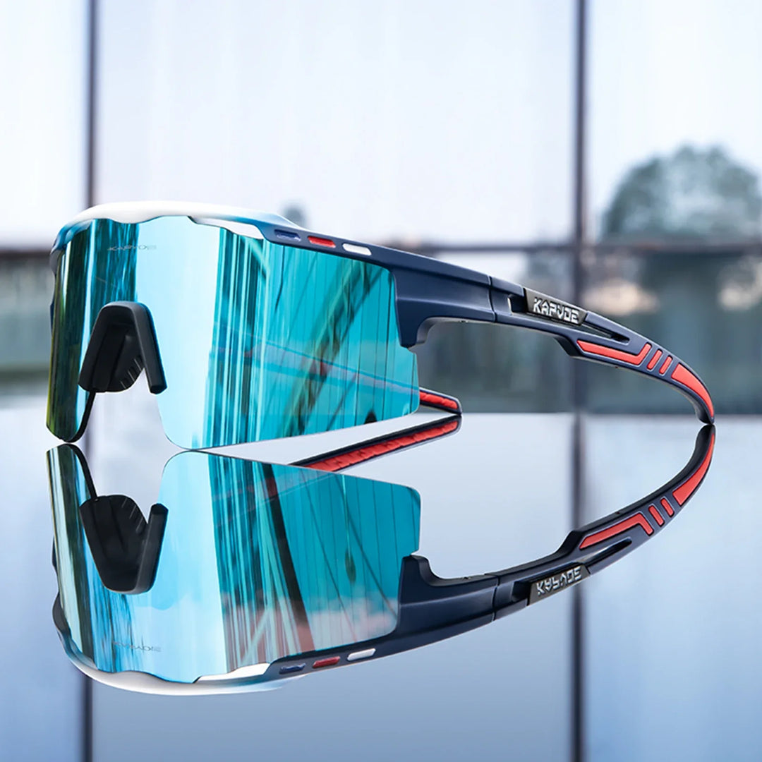 Aerovex - Óculos De Sol De Ciclismo Envolventes Com Lentes Espelhadas