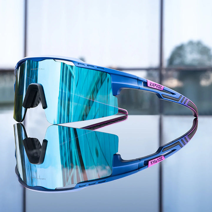 Aerovex - Óculos De Sol De Ciclismo Envolventes Com Lentes Espelhadas