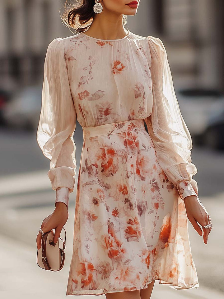Shiella - Vestido Com Estampado Floral Plissado