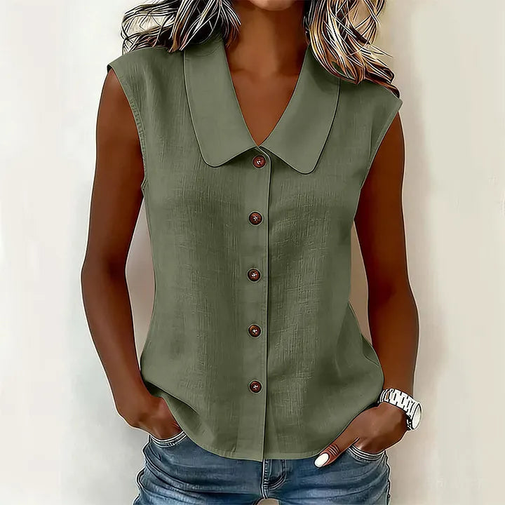 Chisato - Camisa Com Decote Em V E Botões