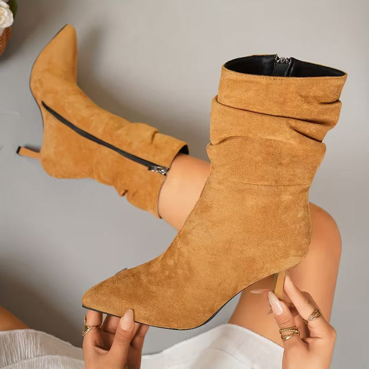 Tittana - Botas De Salto Médio Com Biqueira Pontiaguda
