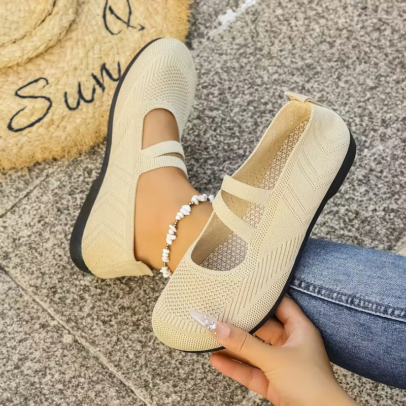 Kethryn - Sapatos Mary Jane de Malha Sem Atacadores