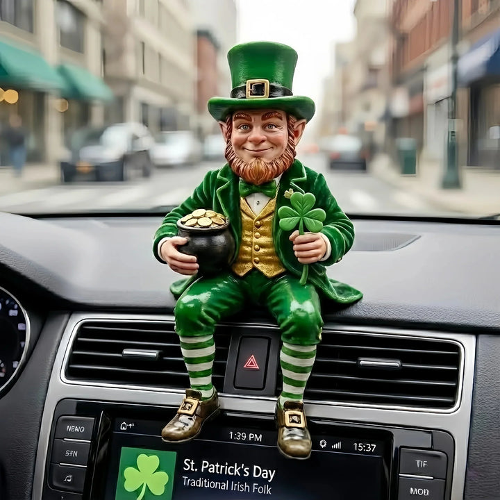 IrishFortune - Estatueta Decorativa de Duende do Dia de São Patrício