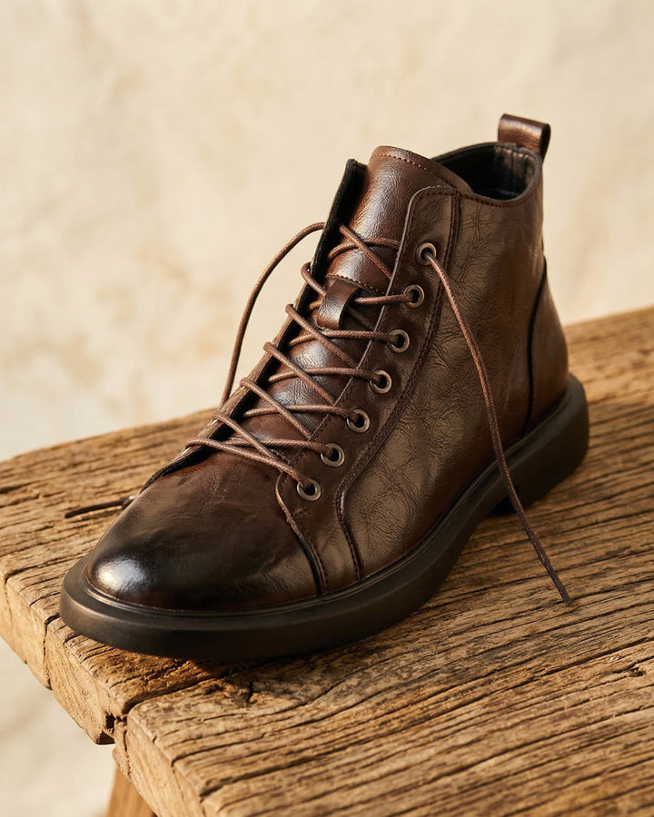 Kervens - Botas De Couro Com Atacadores