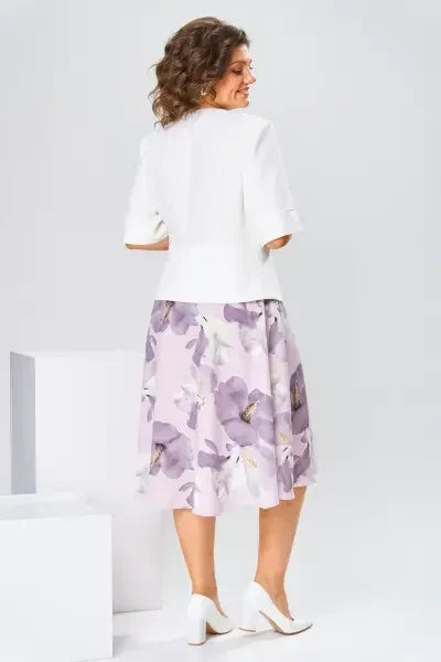 Barnes - Vestido Midi com Estampado Floral e Casaco