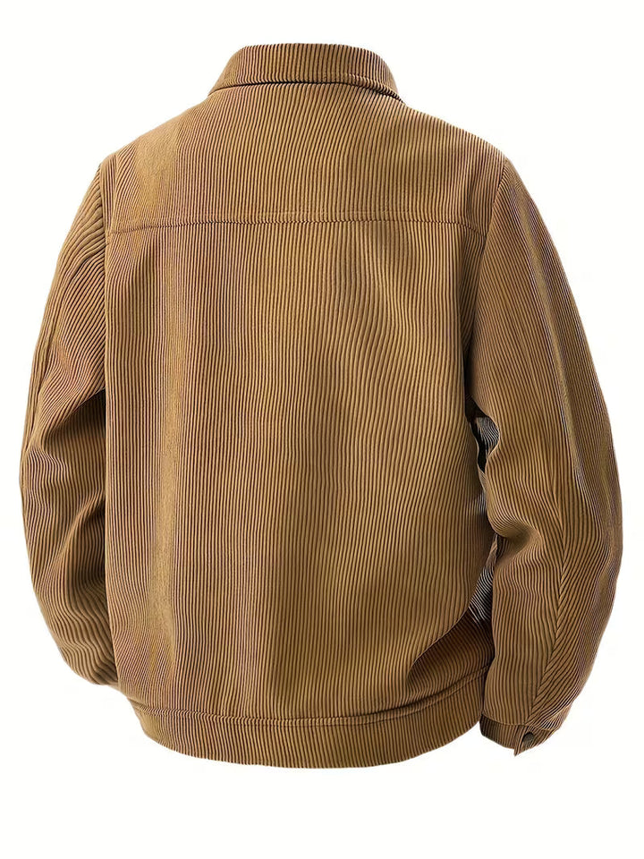 Matthaus - Casaco de Veludo Cotelê com Gola e Bolsos Com Aba