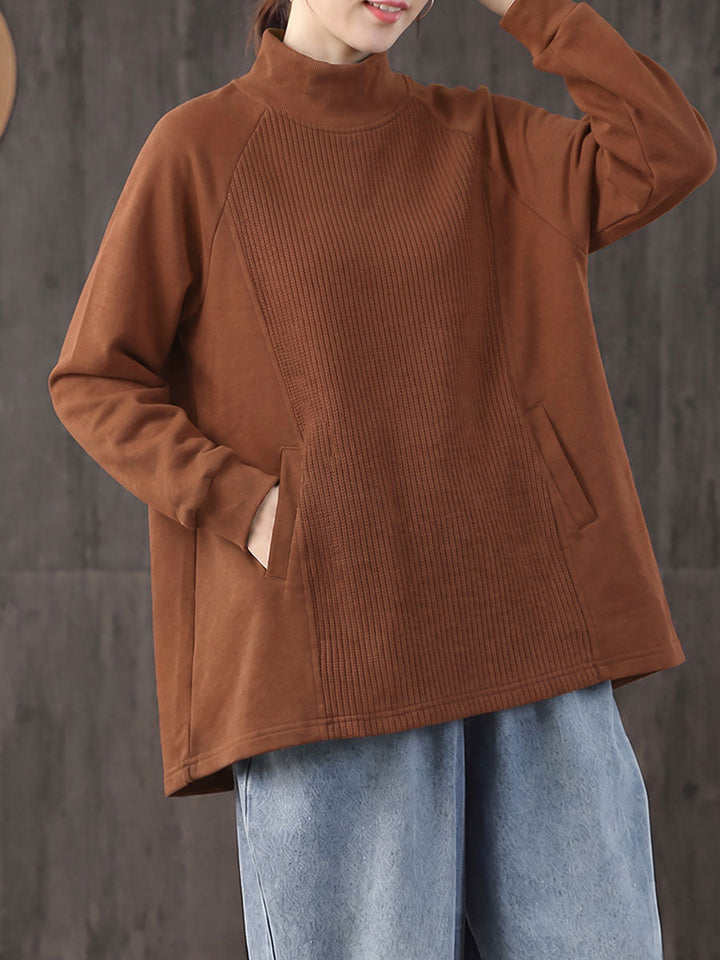 Safia - Blusa De Gola Alta Oversized