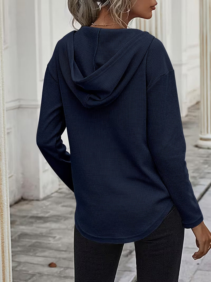 Heydi - Camisola Com Capuz  Manga Comprida e Bainha Curva