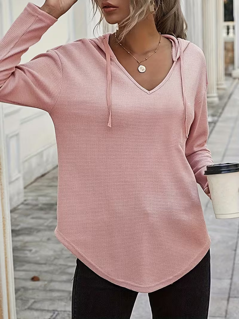 Heydi - Camisola Com Capuz  Manga Comprida e Bainha Curva