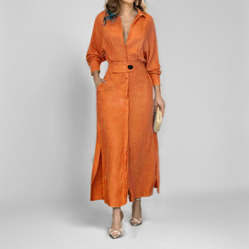Binalee - Vestido Midi de Manga Comprida